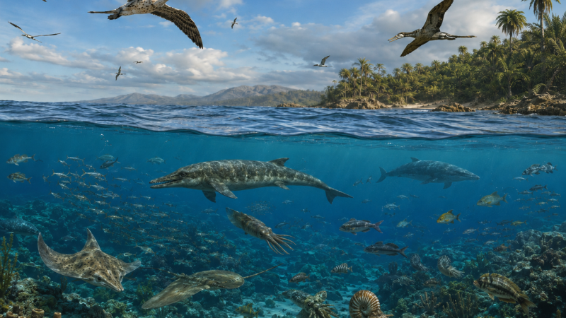Sea Animals and Birds Appear